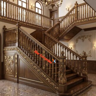 Wooden Hand Carved Pillars Design