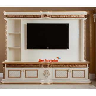 Wooden Handcrafted Classic TV Unit