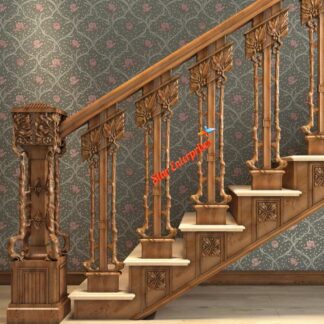 Wooden Handcrafted Pillars Design