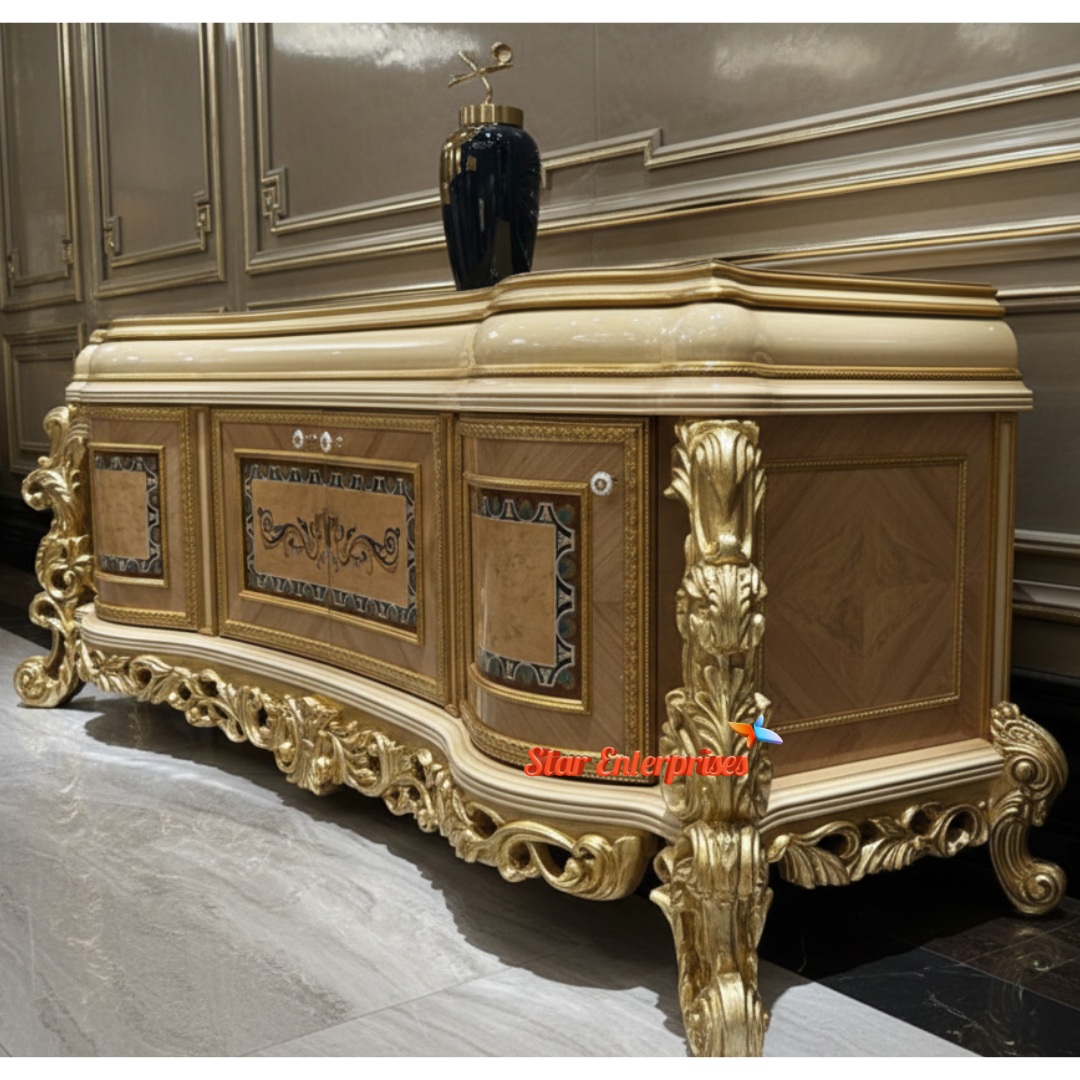 Star Enterprises Wooden Luxury Carved TV Unit TVCB-053 - Image 2