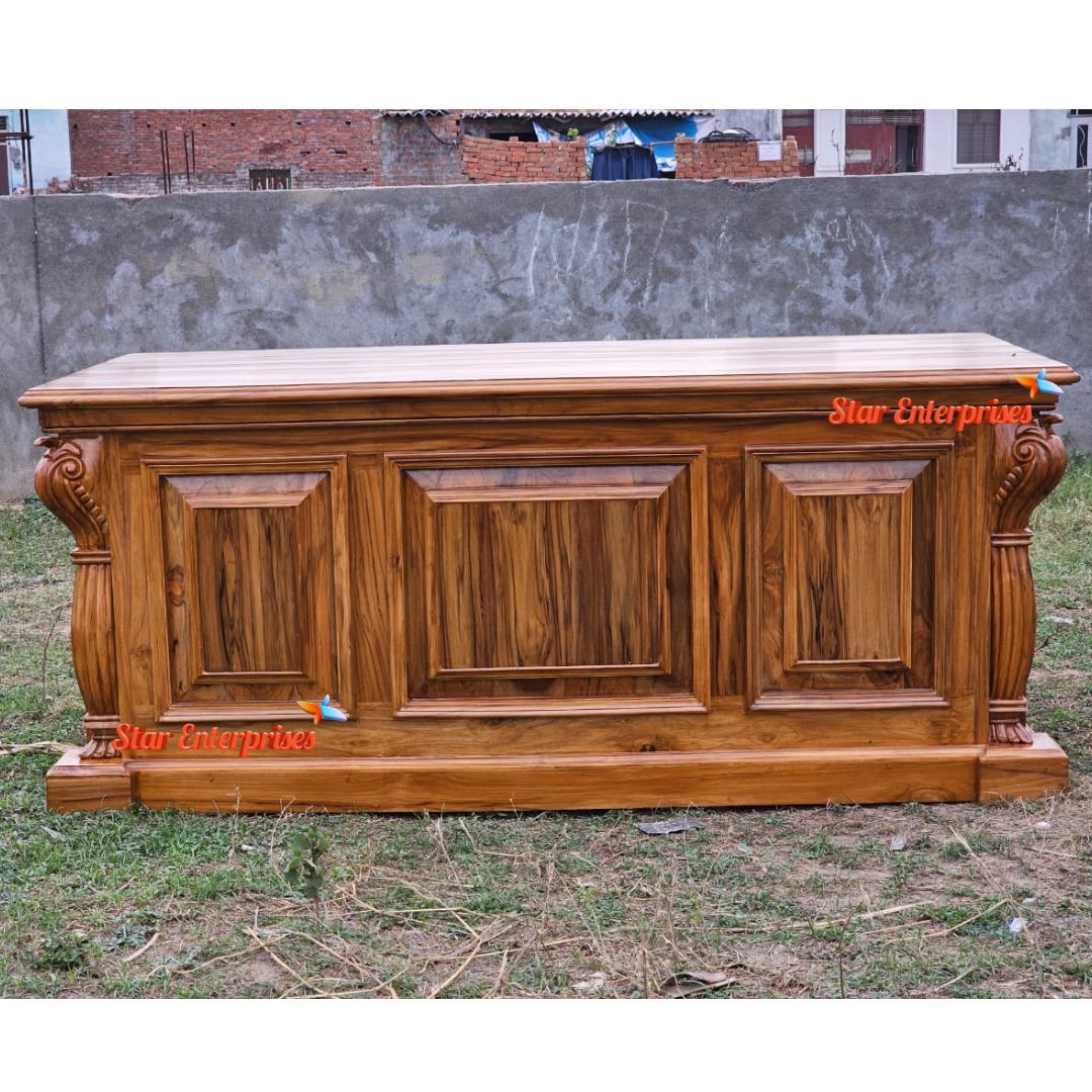 Star Enterprises Premium Teak Wood Executive Office Desk OFD-030 - Image 4