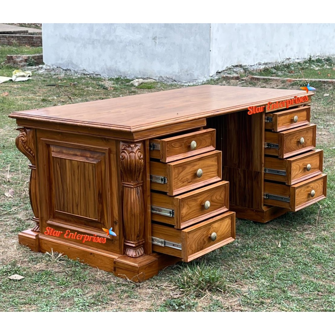 Star Enterprises Premium Teak Wood Executive Office Desk OFD-030
