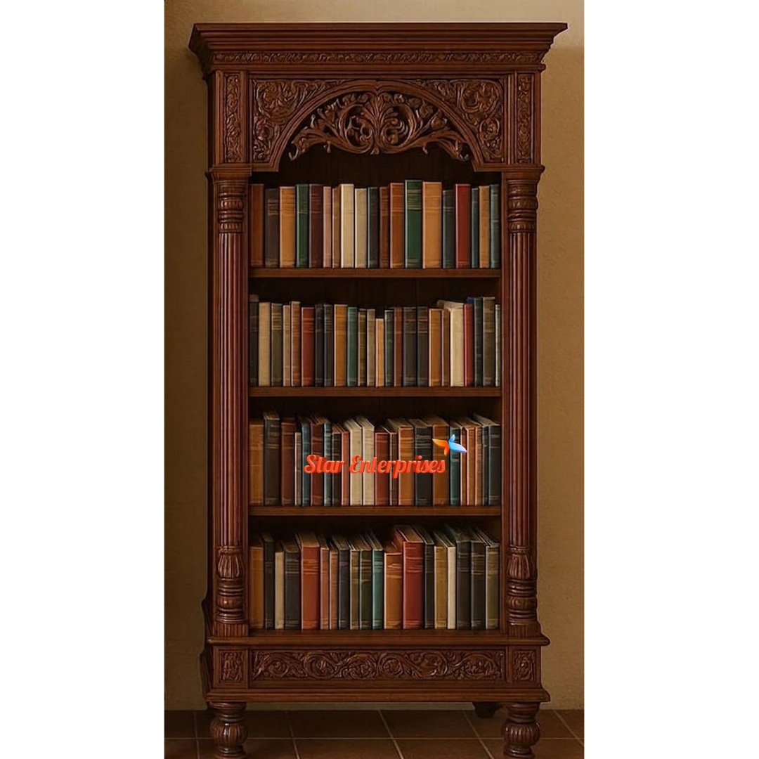 Star Enterprises Wooden Classic Bookshelf Design BSF-042 - Image 3