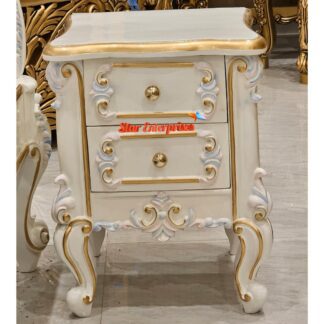 Wooden Compact Bedside Table Design