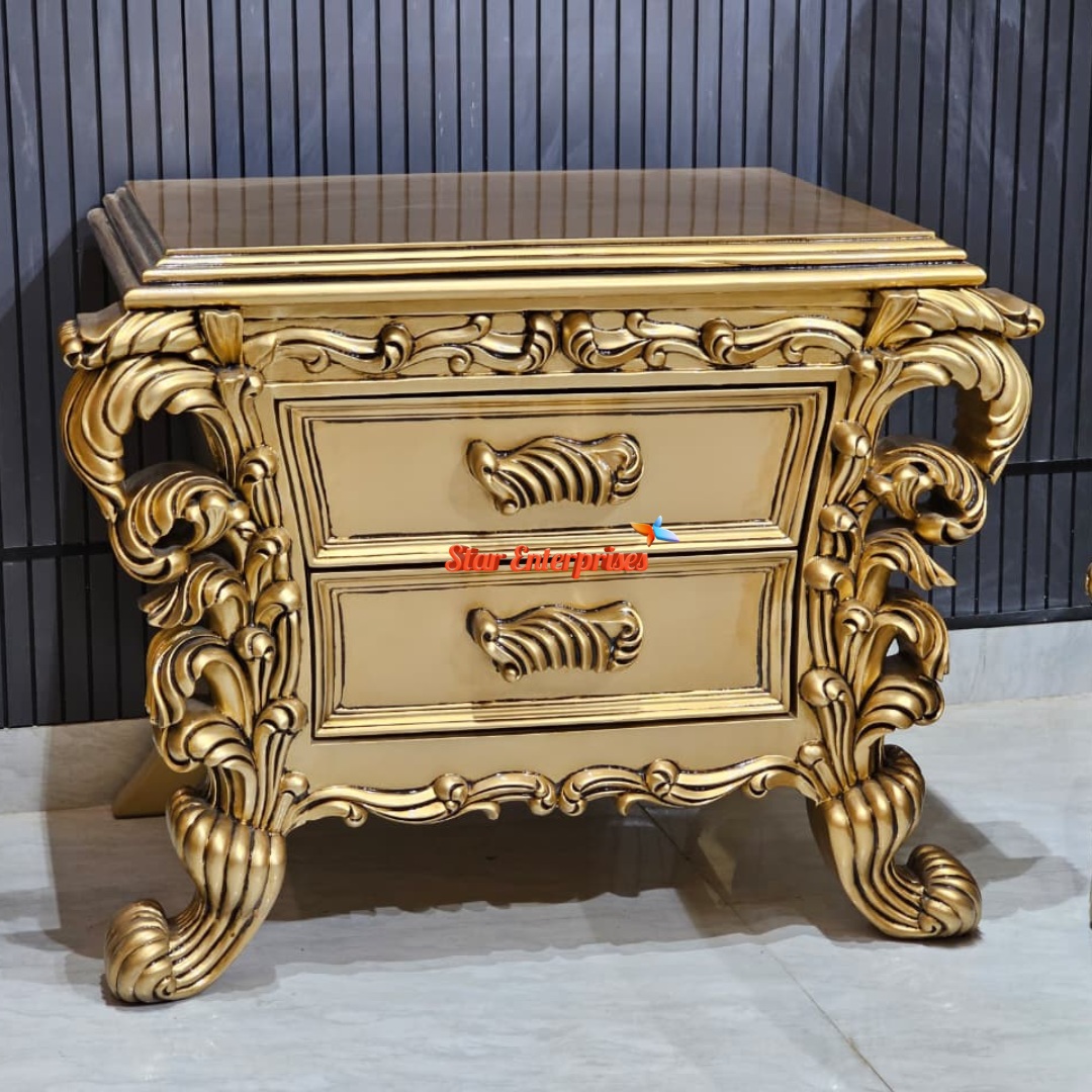 Star Enterprises Wooden Luxury Handcrafted Bedside Table BDSD-090 - Image 3