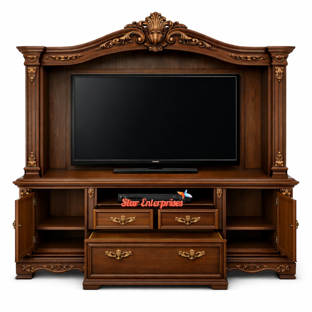 Star Enterprises Wooden Luxury Handcrafted TV Cabinet TVCB-056 - Image 2