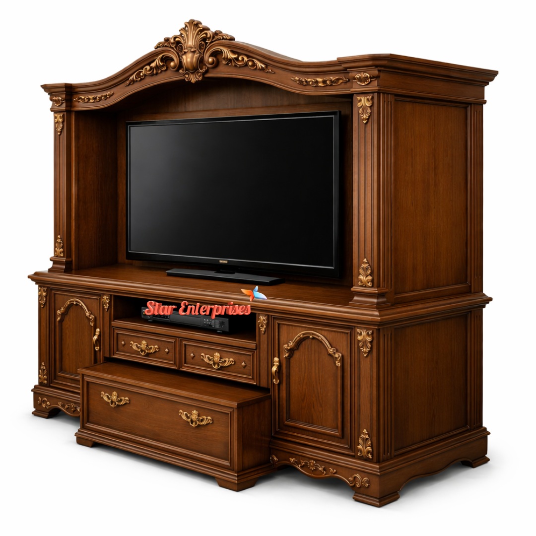Star Enterprises Wooden Luxury Handcrafted TV Cabinet TVCB-056 - Image 3