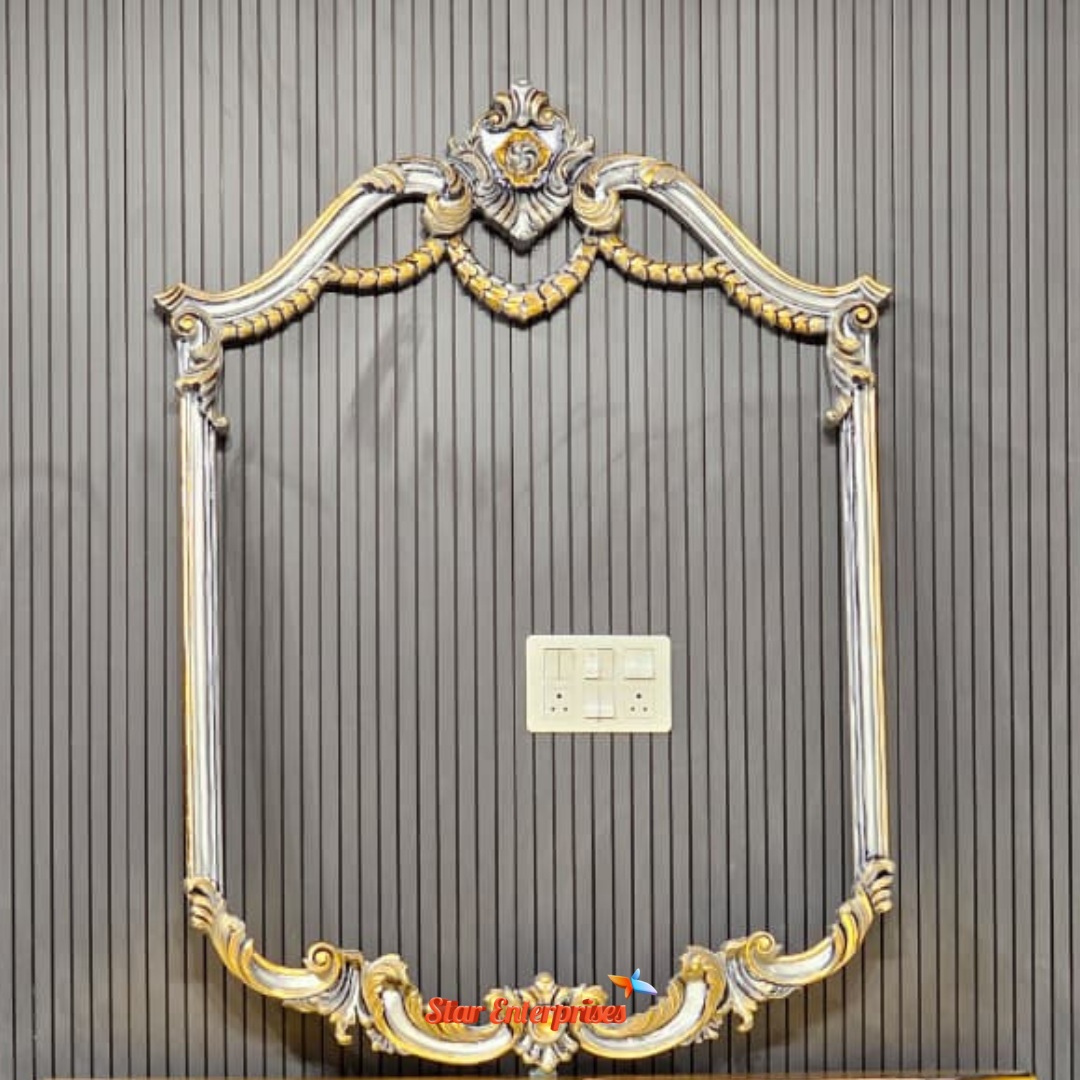 Star Enterprises Wooden Luxury Sleek Carved Mirror Frame MF-069 - Image 4