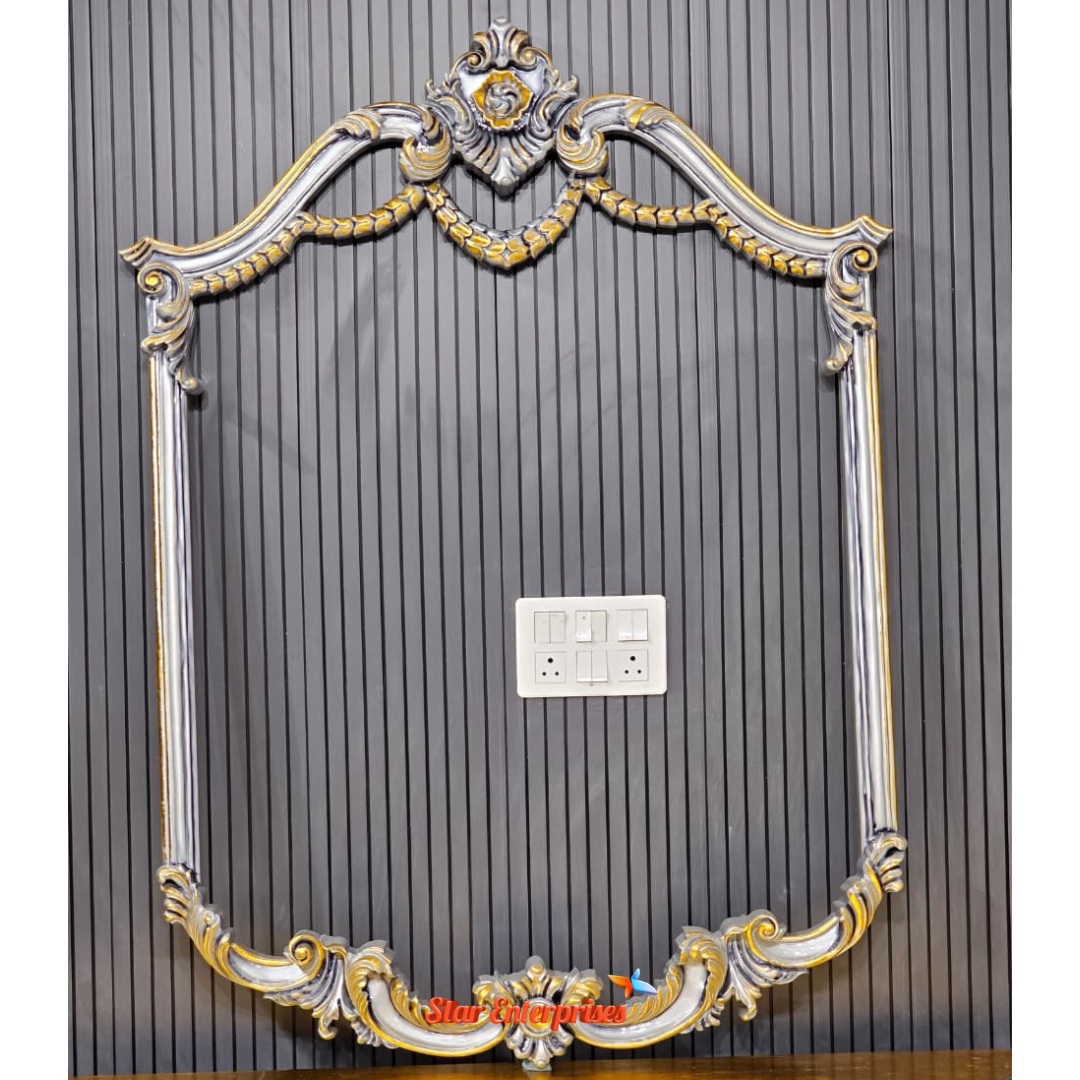 Star Enterprises Wooden Luxury Sleek Carved Mirror Frame MF-069