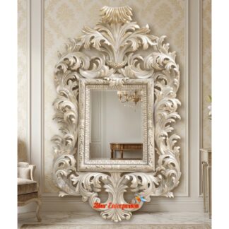 Star Enterprises Wooden Royal Heavy Carved Mirror Frame MF-073