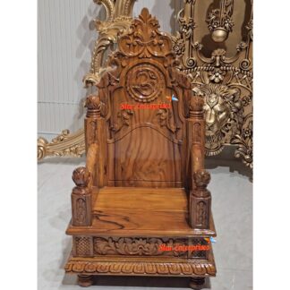 Star Enterprises Wooden Traditional Hand Carved Pooja Chowki TMP-052