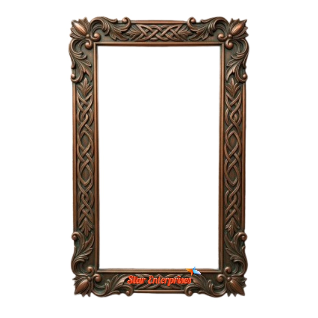 Star Enterprises Wooden Vintage Carved Mirror Frame MF-071 - Image 3