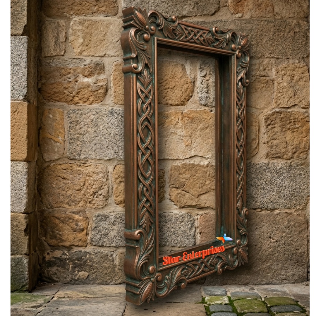 Star Enterprises Wooden Vintage Carved Mirror Frame MF-071 - Image 2