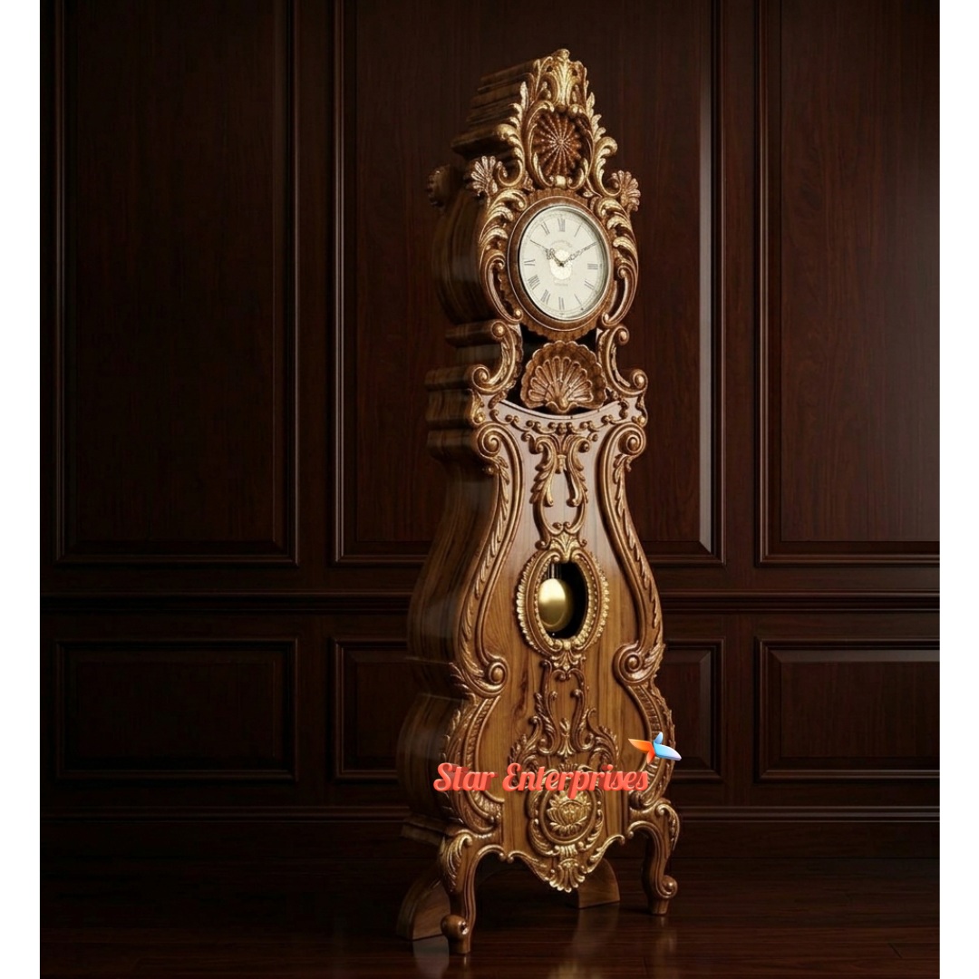 Star EnterprisesWooden Antique Carved Grandfather Clock CL-020 - Image 2