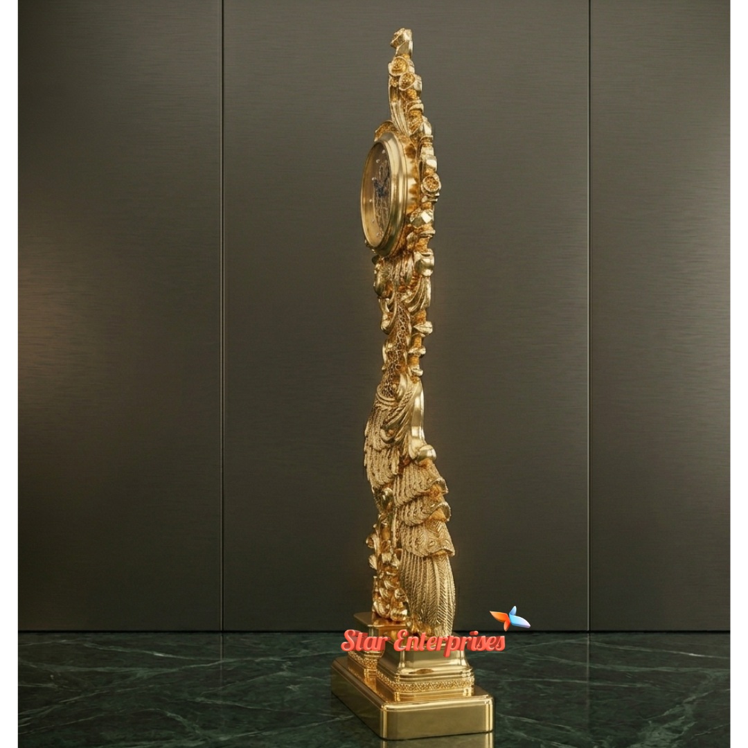 Star Enterprises Wooden Royal Carved Grandfather Clock CL-017 - Image 3