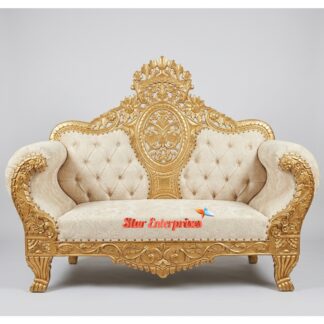 Star Enterprises Wooden Royal Heavy Carved Wedding Sofa DWN-069