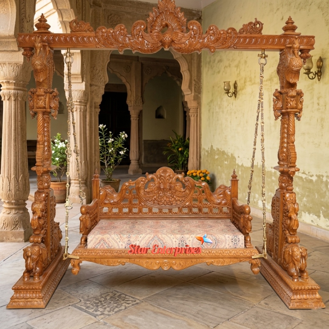 Star Enterprises Premium Teak Wood Antique Swing SWG-062