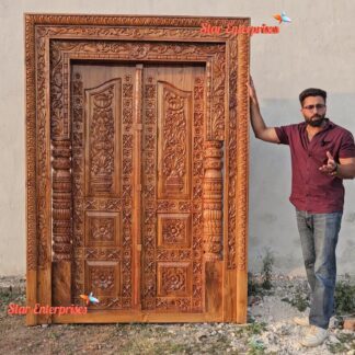 Star Enterprises Teak Wood Maharaja Door DR-073
