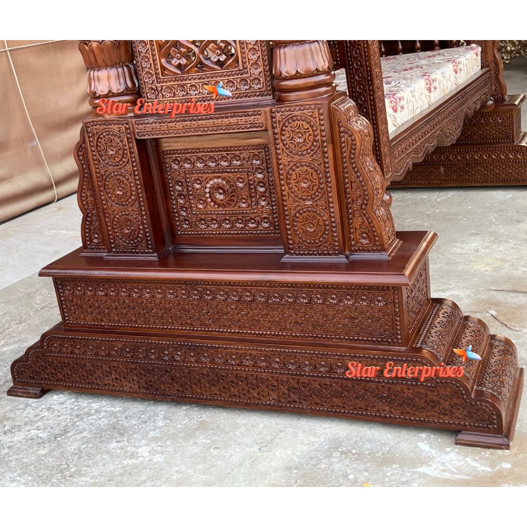 Star Enterprises Teak Wood Maharaja Swing SWG-066 - Image 3