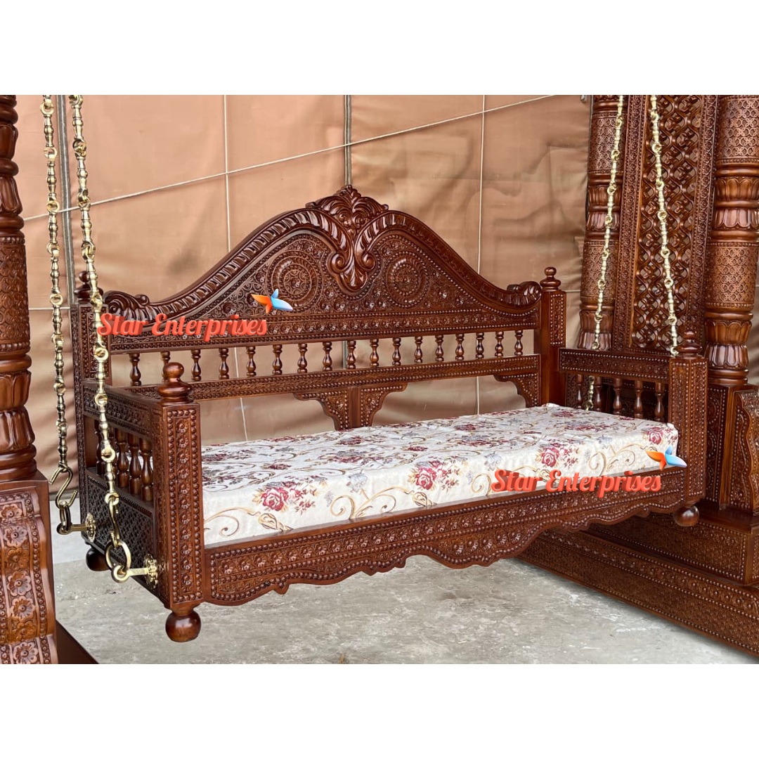 Star Enterprises Teak Wood Maharaja Swing SWG-066 - Image 4