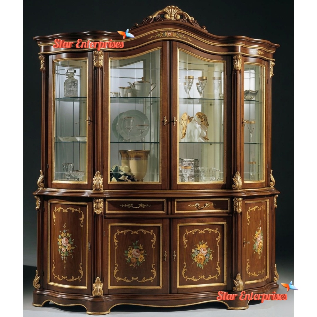 Star Enterprises Wooden Antique Crockery Cabinet CKR-074