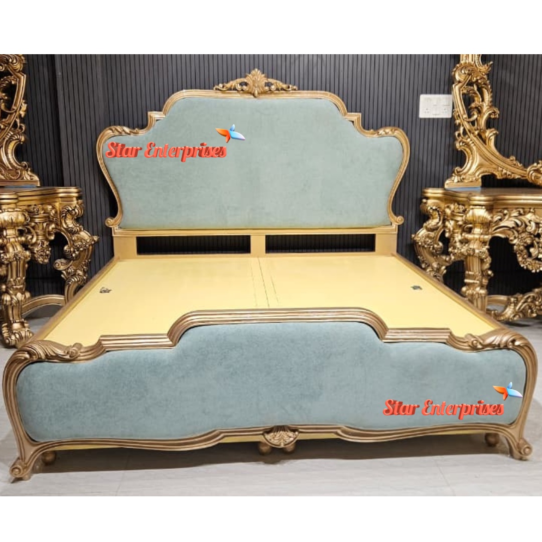 Star Enterprises Wooden Classical Sleek Design Bed BD-0167 - Image 4