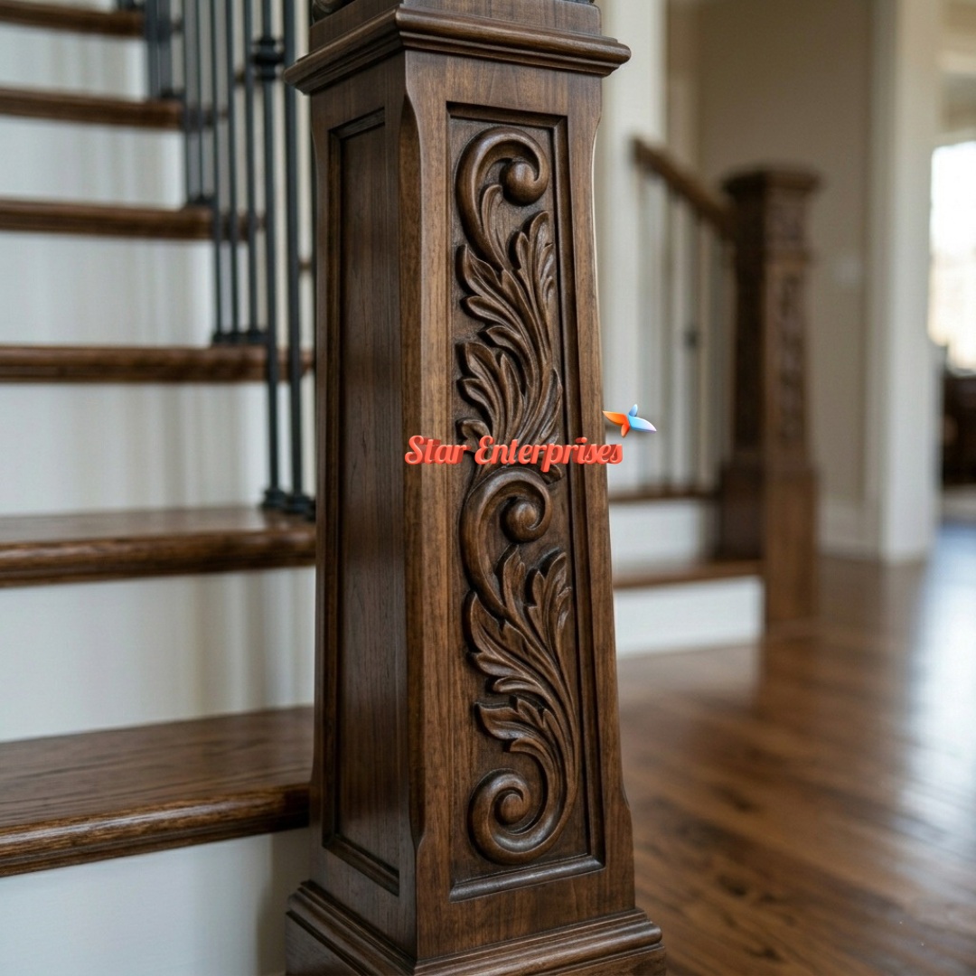 Star Enterprises Wooden Handcrafted Master Pillar PIL-0106