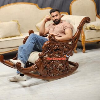 Star Enterprises Wooden Handcrafted Rocking Chair BDCH-0119