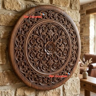 Star Enterprises Wooden Round Handcrafted Wall Decor WD-041