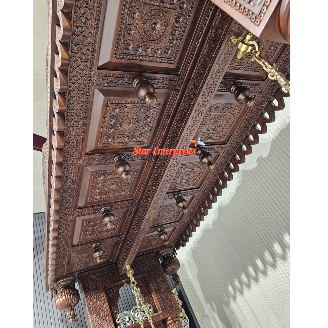 Star Enterprises Teak Wood Maharaja Indoor Swing SWG-067 - Image 7