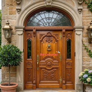 Star Enterprises Teak Wood Classical Carved Door DR-077
