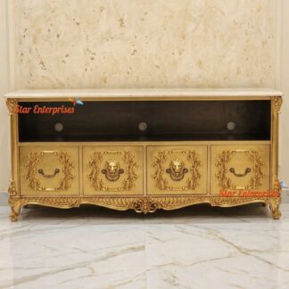 Star Enterprises Teak Wood Luxury TV Unit TVCB-062