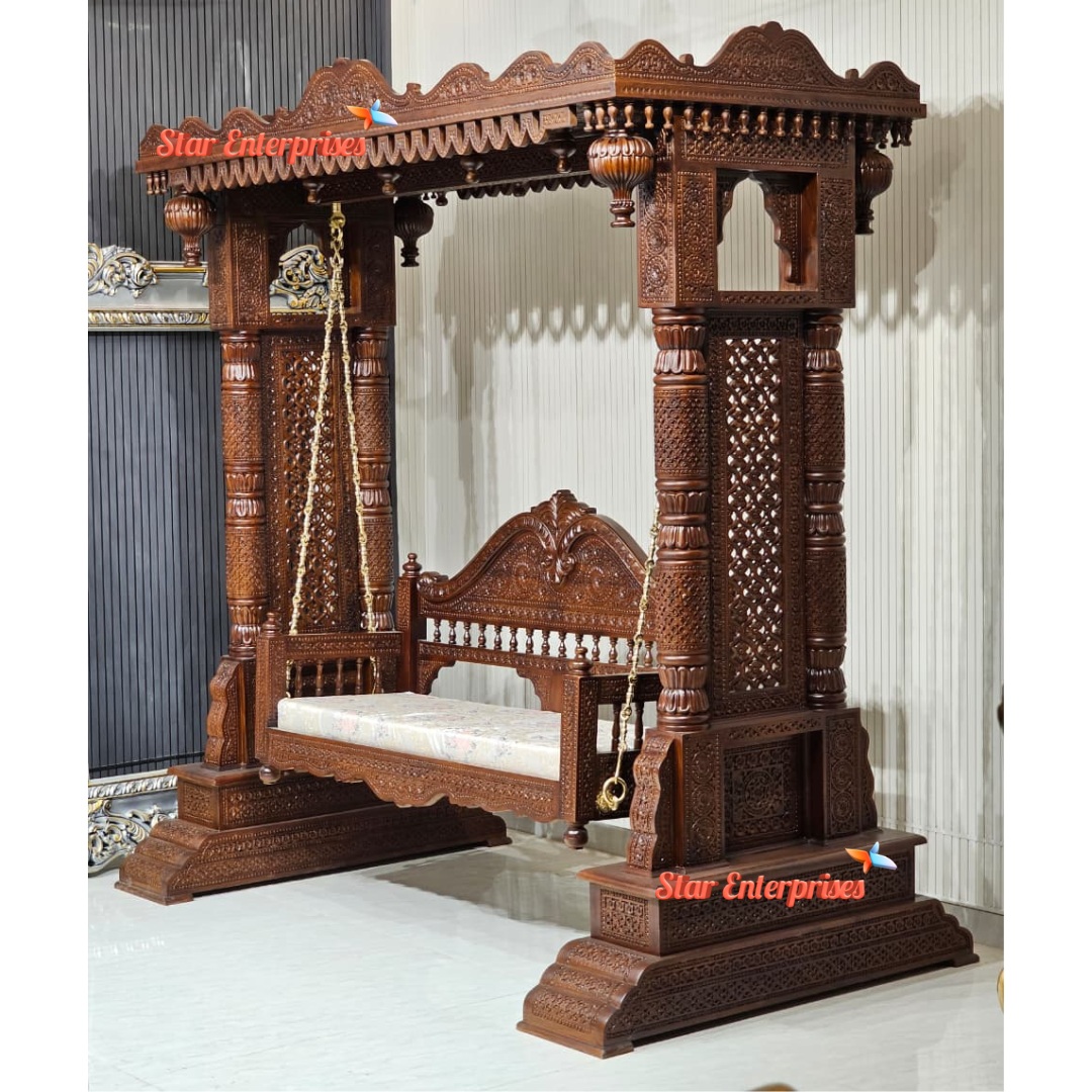Teak Wood Maharaja Indoor Swing