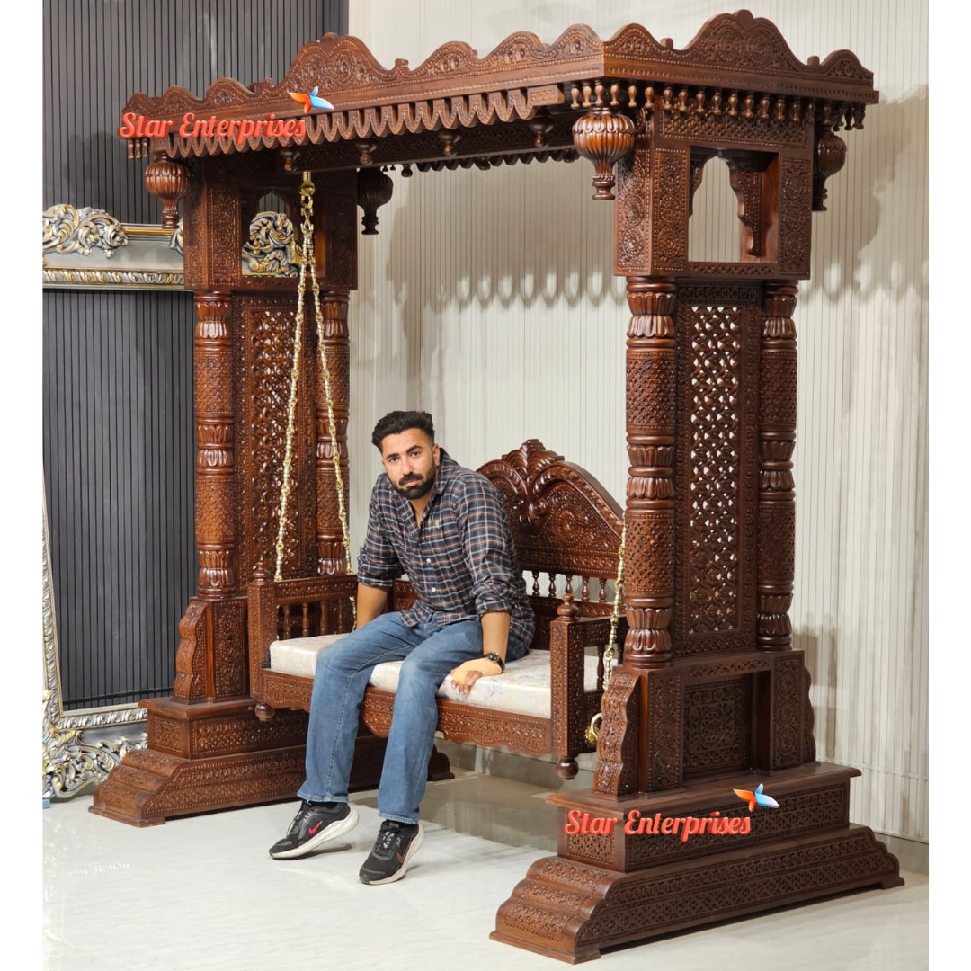 Teak Wood Maharaja Indoor Swing