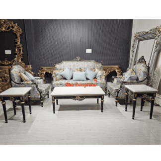 Star Enterprises Teak Wood Classic Sleek Design Sofa Set SOFA-0137
