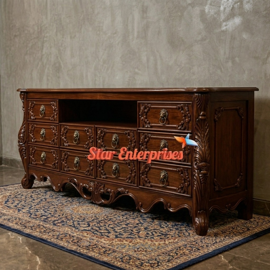 Star Enterprises Wooden Antique TV Unit TVCB-063 - Image 2