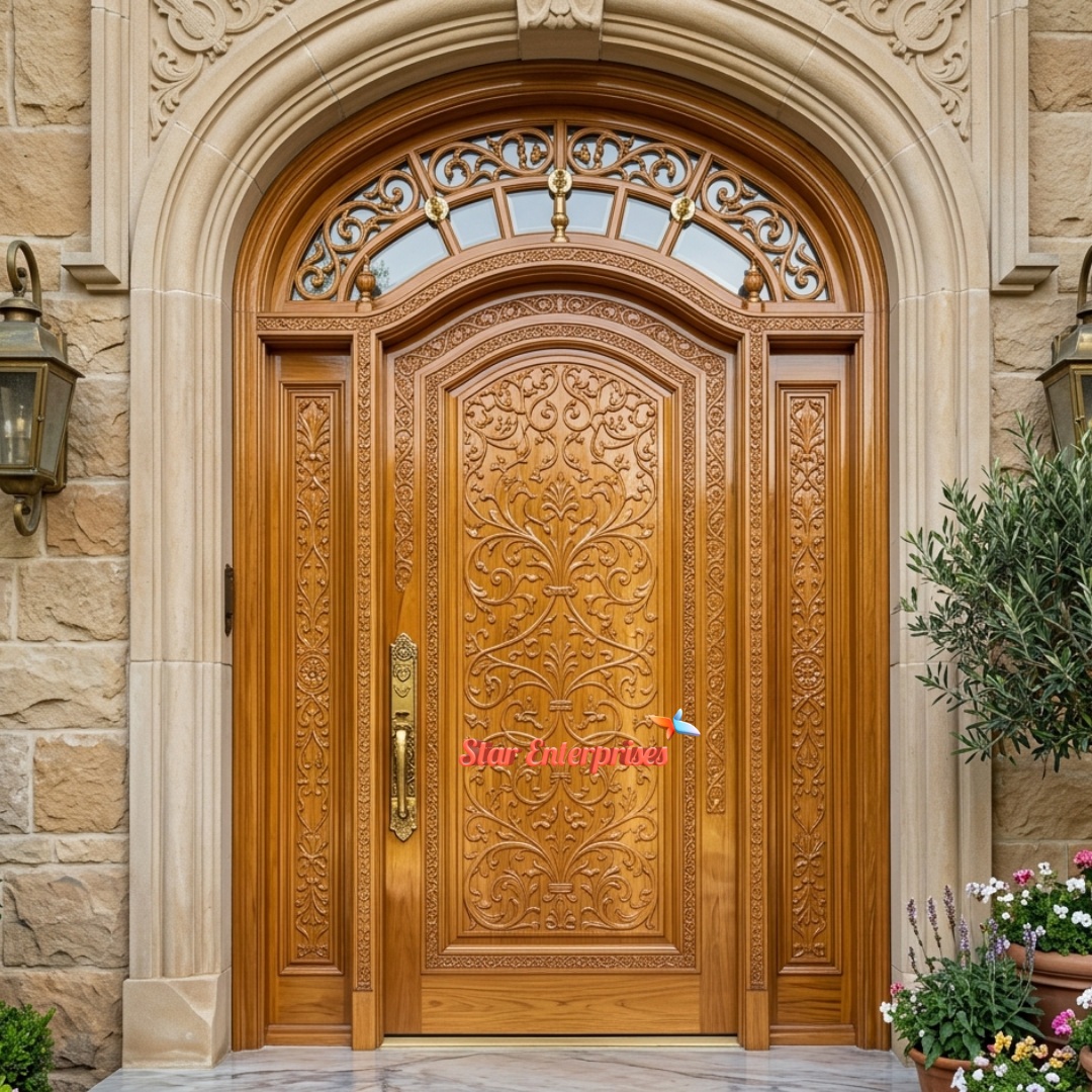 Star Enterprises Wooden Handcrafted Home Door DR-078