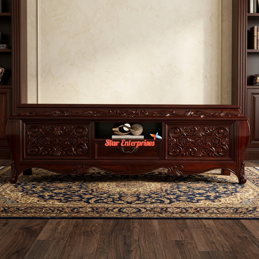 Star Enterprises Wooden Handcrafted TV Unit TVCB-065 - Image 3