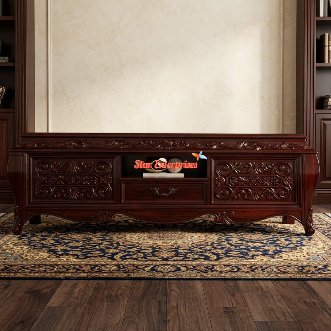 Star Enterprises Wooden Handcrafted TV Unit TVCB-065