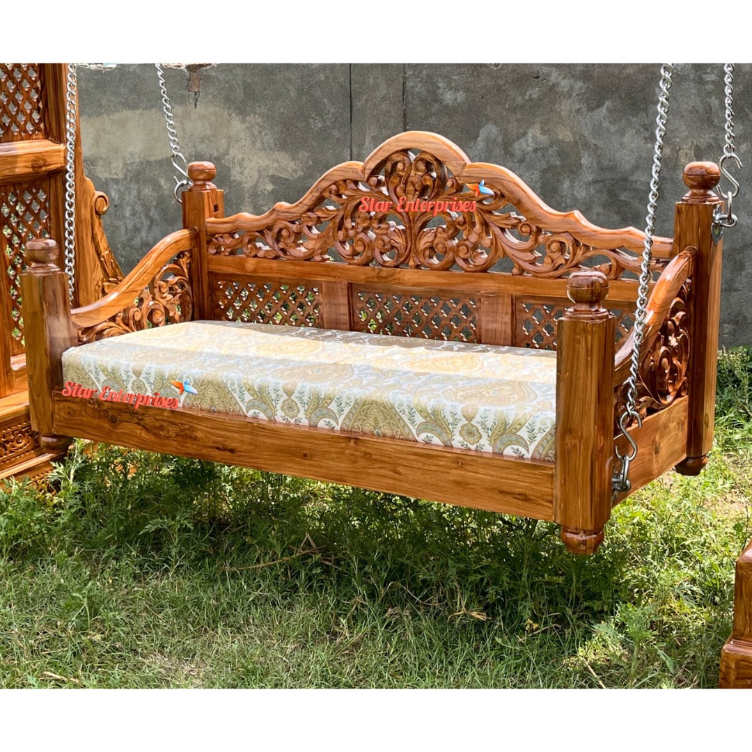 Premium Teak Wood Indoor Swing SWG-068 - Image 4