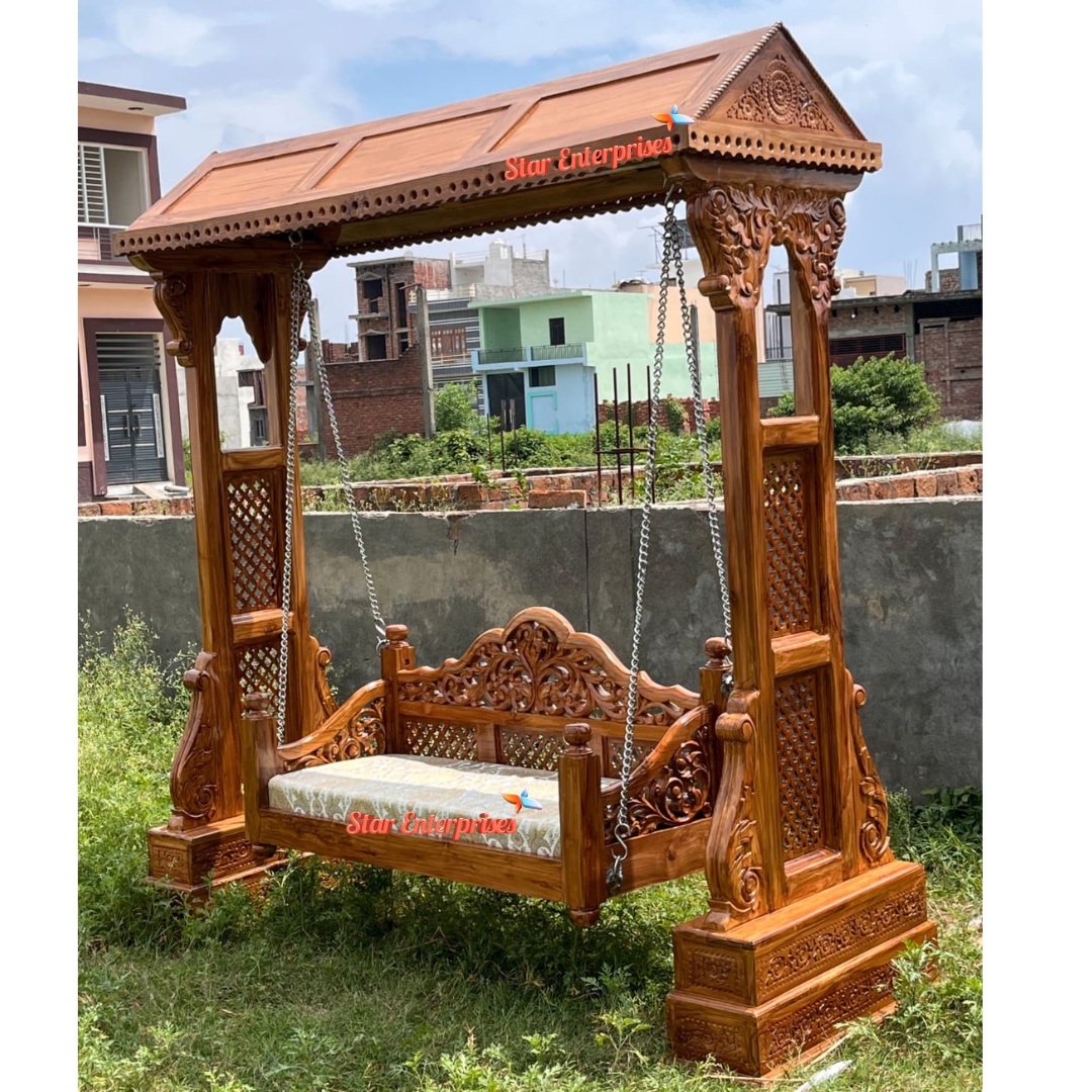 Premium Teak Wood Indoor Swing SWG-068 - Image 5