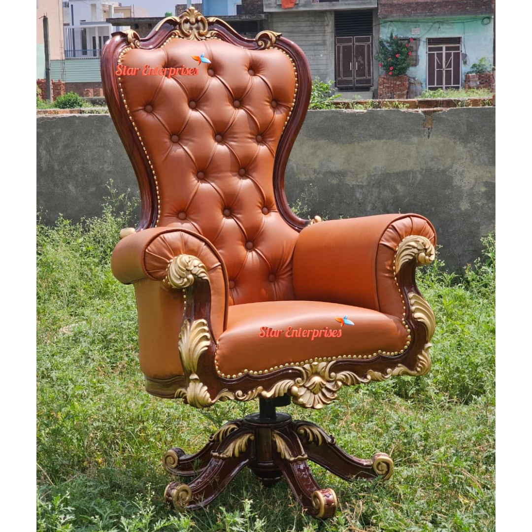 Wooden Luxury Executive Revolving Chair CHR-55 - Image 3