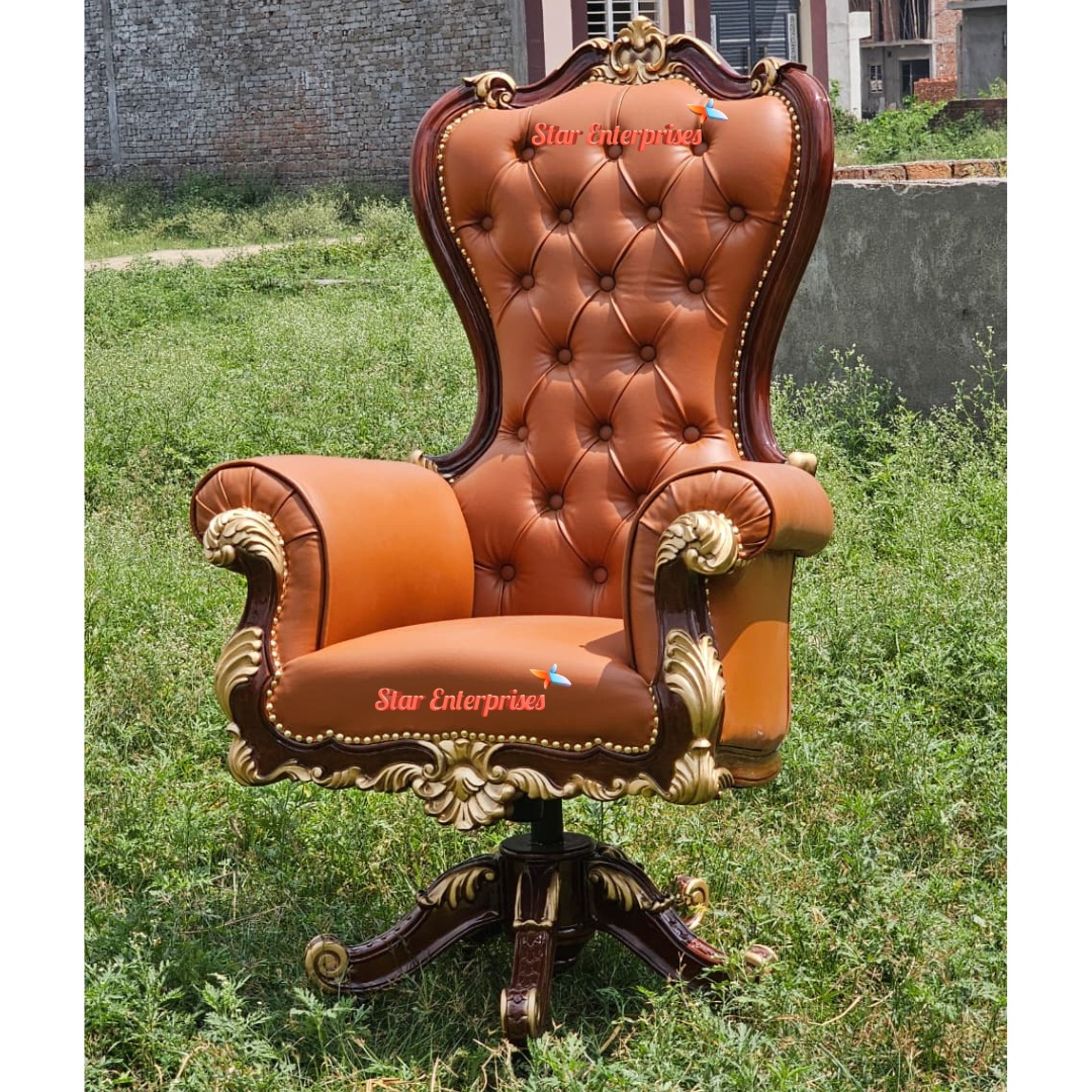 Wooden Luxury Executive Revolving Chair CHR-55 - Image 4