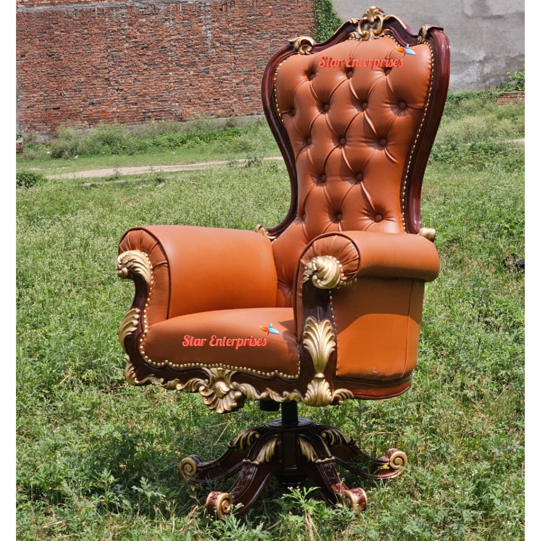 Wooden Luxury Executive Revolving Chair CHR-55 - Image 2