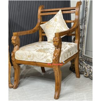 Antique Lion Carved Armchair BDCH-0126
