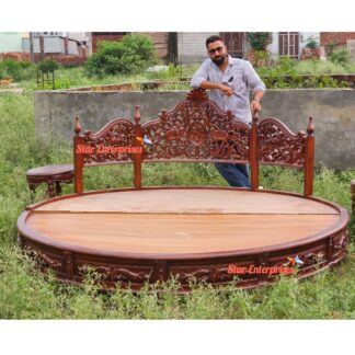 Classical Carved Round Bed RBD-028