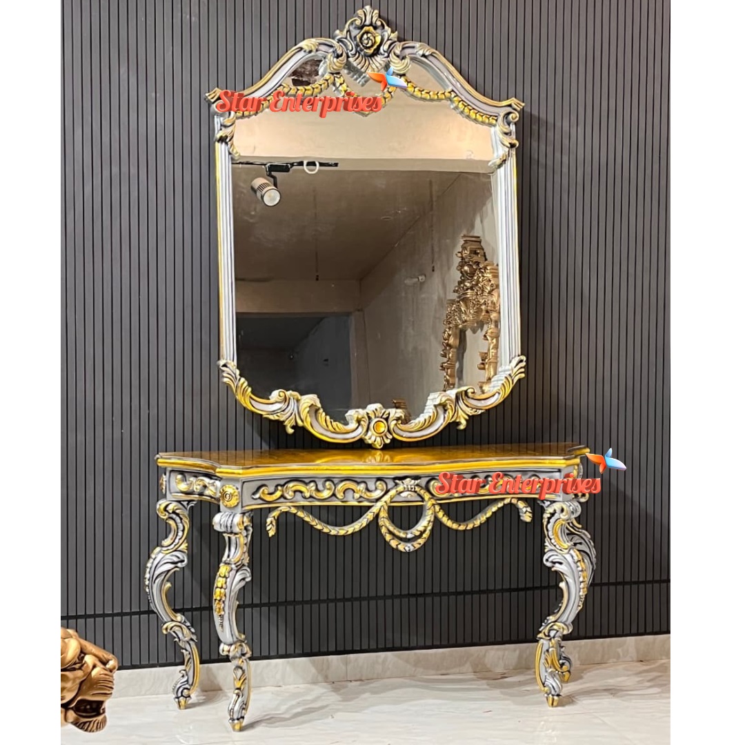 Luxury Console Table With Mirror Frame CNSL-0110 - Image 4