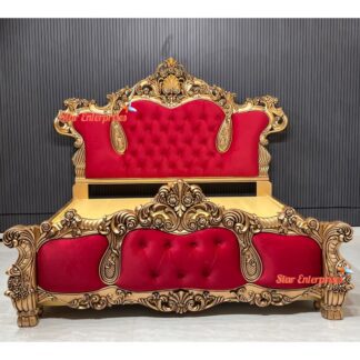 Teak Wood Classical Carved Bed BD-0169