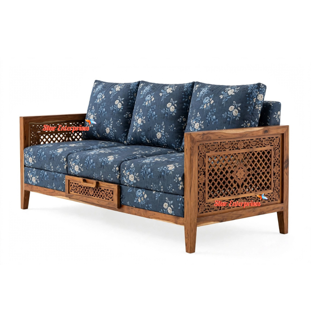 Classical Handcrafted Sofa Cum Bed SCB-014 - Image 3