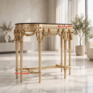 French Style Hand Carved Console Table CNSL-0114